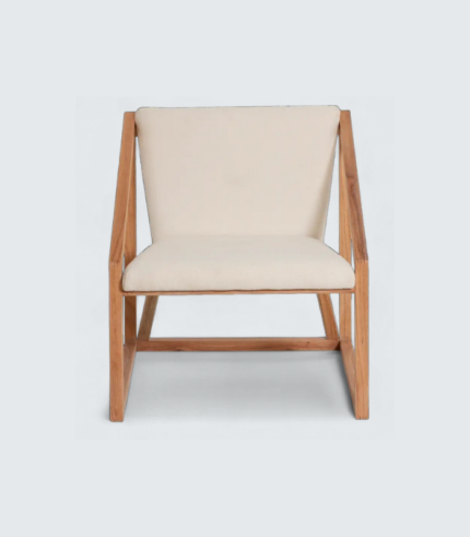 Samyog Living Solid Wood & Polyester Arm Chair 13