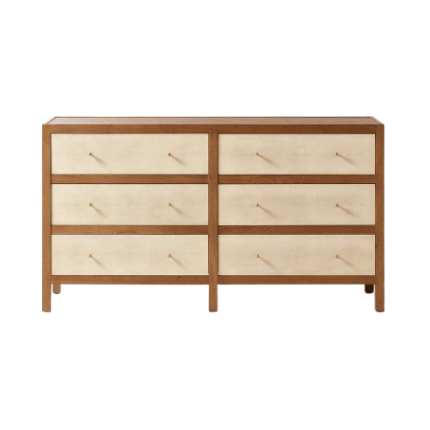 Samyog Living Drawer White Oak and Shagreen Dresser  & Chest of Drawers