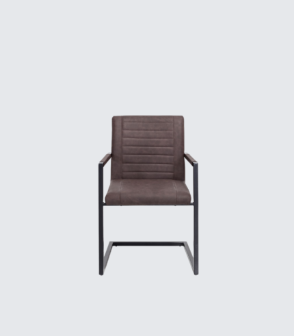 Samyog Living Artificial leather - steel Leather/ iron Dining Chair 3