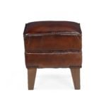 Samatva Leather Pouf - Image 2
