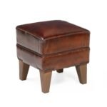 Samatva Leather Pouf