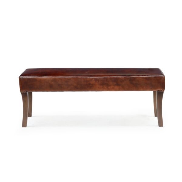 Samatva Leather Bench