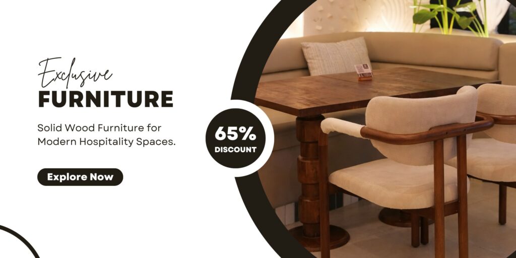 Premium Furniture in Dubai made of solid wood featuring dining chairs for cafe and restaurants