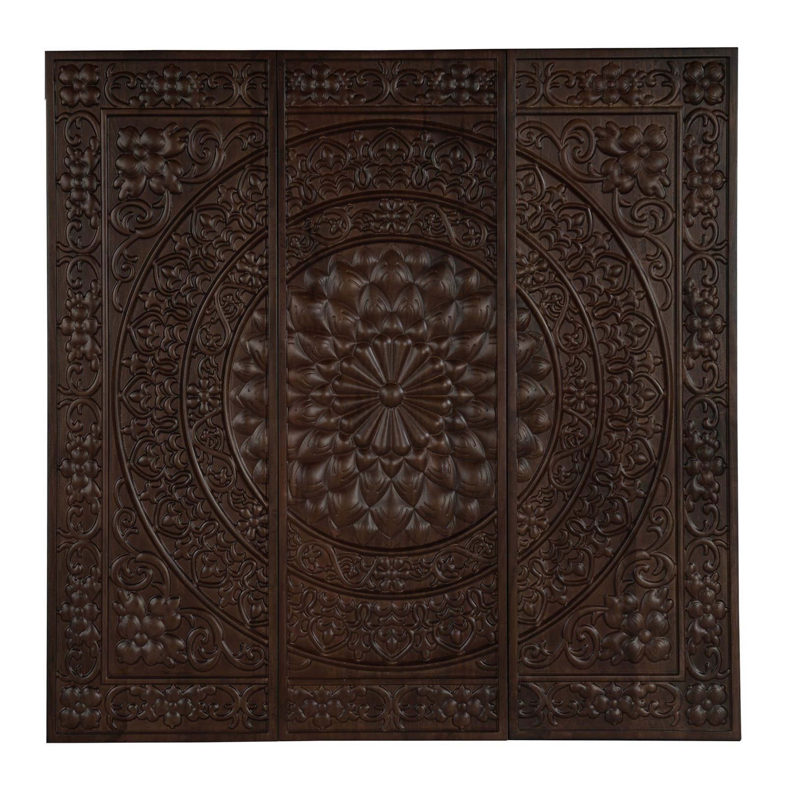 Samyog-LivingDSC08187_2-scaled-1.jpg Lotus Wooden Wall Art - Image 1