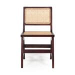 Chandigarh cane dining chair studio front view on a white background