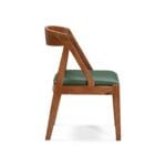 Ela wooden dining chair studio side profile on a white background