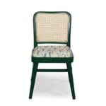 Goa cane dining chair studio front view on a white background