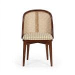 Kaen wooden dining chair studio front view on a white background
