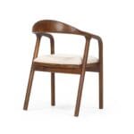 Neerja wooden dining chair studio front view on a white background