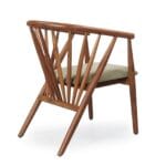 Pickle spindle-back dining chair rear view in solid wood