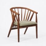 Pickle wooden dining chair studio angled view on a white background