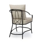 Ross outdoor arm chair studio angled view on a white background