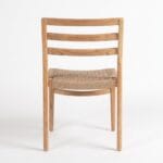 Sara wooden dining chair studio front view on a white background