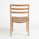 Sara rope-seat dining chair studio angled view on a white background