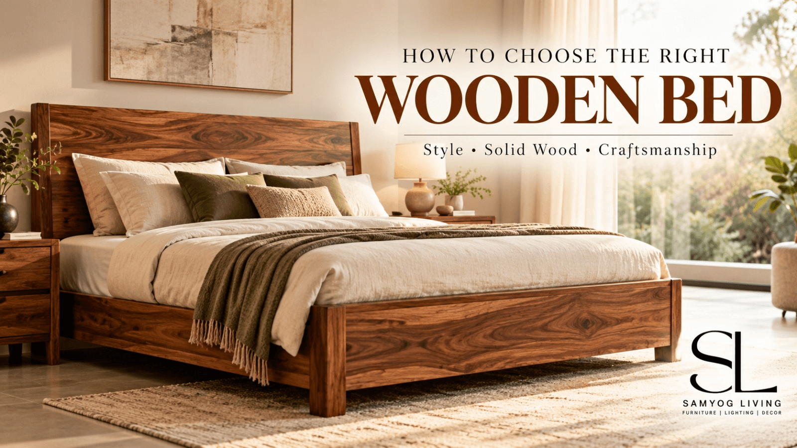 furniture wooden bed design